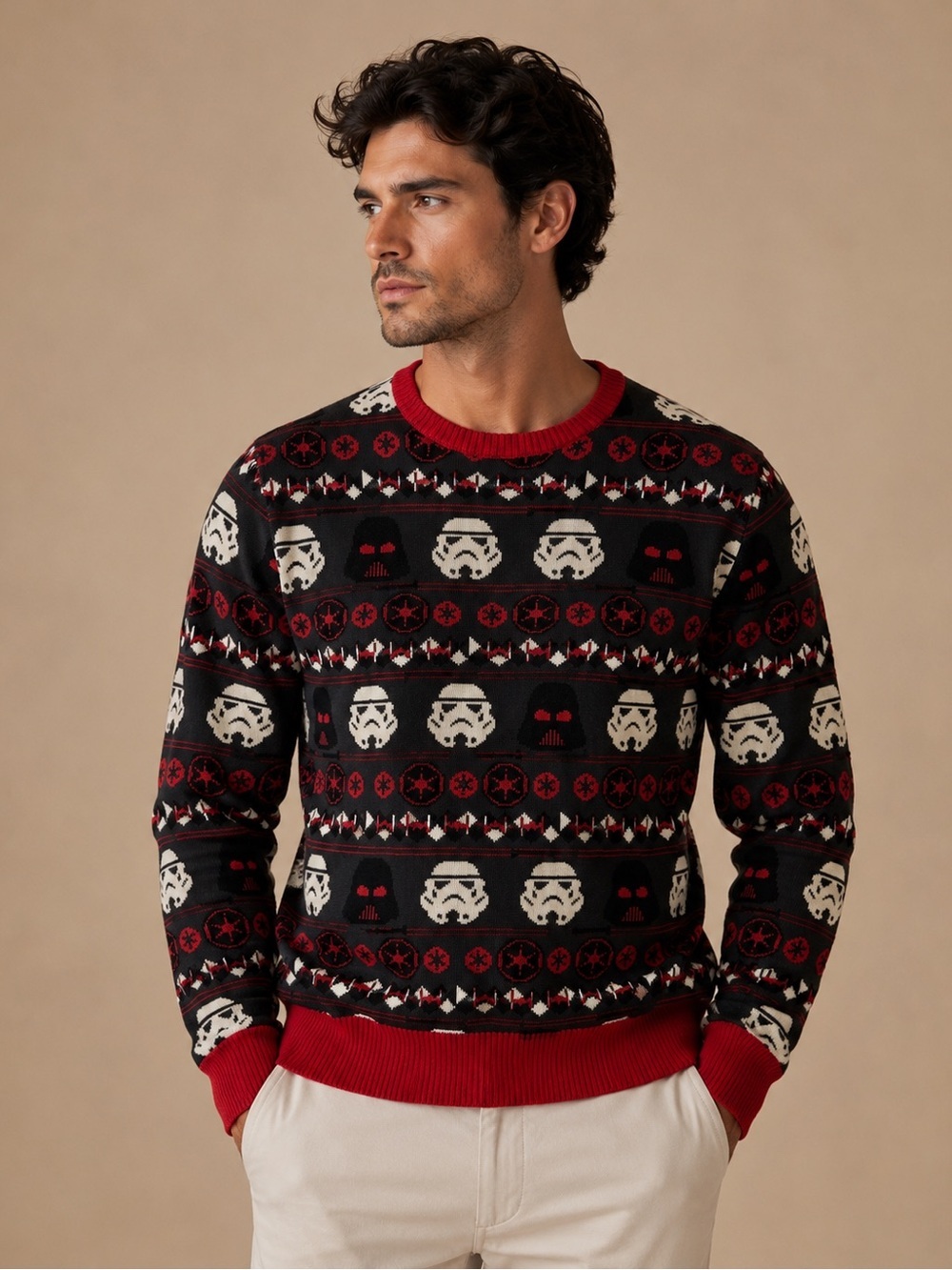 Star Wars Darth Vader Stormtrooper Ugly Christmas Sweater 2XL